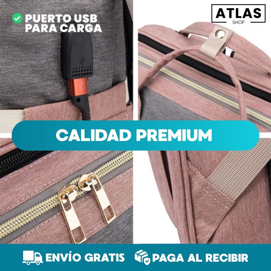 BabyBag® Pañalera Multifunción transformable en Cuna