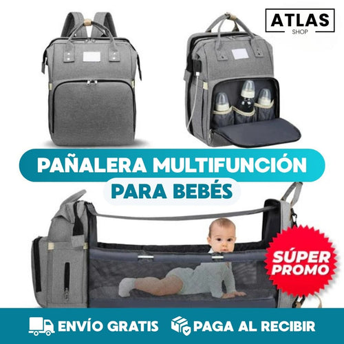 BabyBag® Pañalera Multifunción transformable en Cuna