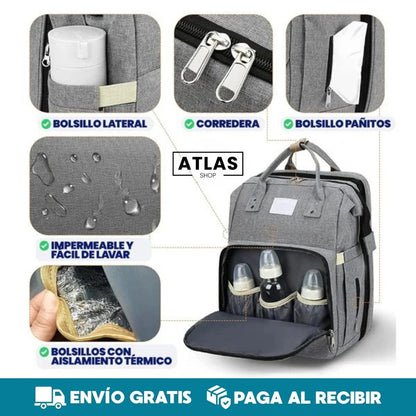 BabyBag® Pañalera Multifunción transformable en Cuna