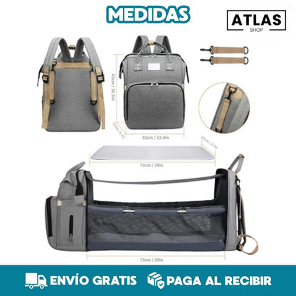 BabyBag® Pañalera Multifunción transformable en Cuna